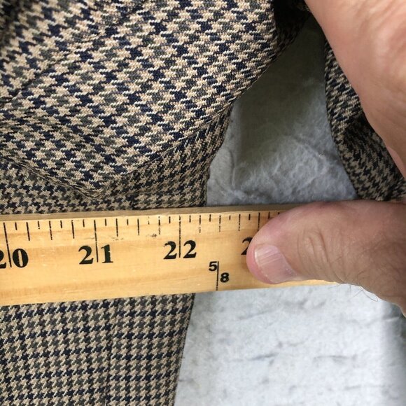 Vintage Pendleton Blazer Mens 42L Brown Houndstooth Wool Sport Coat Jacket - Picture 4 of 16